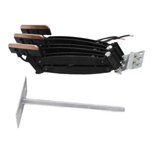 行车无接缝滑触线集电器 三级4极滑块60A碳刷头6极受电器高含铜