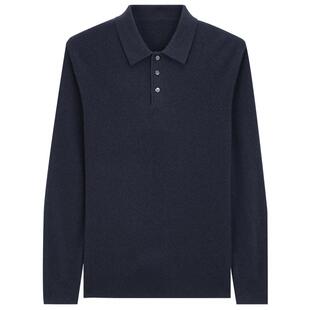 Mind Bridge【山羊绒】男士商务通勤毛衣2026年春纯色针织Polo衫