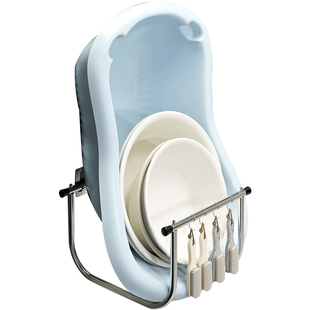 浴室盆子脸盆收纳架不锈钢卫生间厕所放洗脸盆置物架壁挂式免打孔