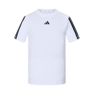 adidas阿迪达斯夏季男大童休闲运动短袖简约百搭圆领上衣 JD6488