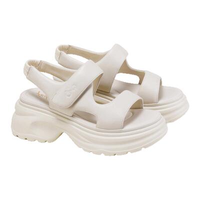 fed魔术贴凉鞋夏季新款女鞋厚底沙滩鞋白色老爹凉鞋S0508-YAC282