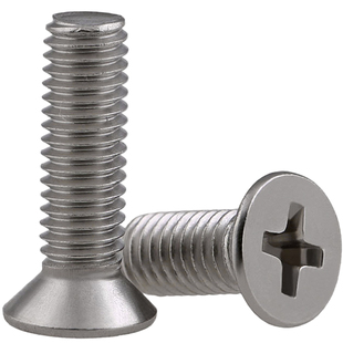 304不锈钢沉头螺丝钉十字平头螺栓机丝电子小螺钉大全M2M3M4M5M6