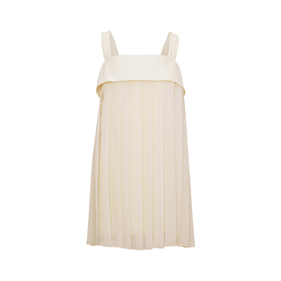 Te by frigidOrg 春夏恋恋夏日通透氛围感薄纱百褶吊带连衣裙