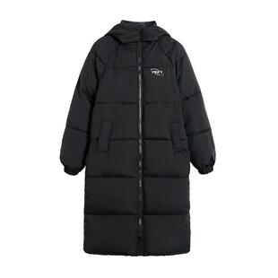 回力中长款羽绒棉服女2026秋冬防寒保暖外套韩系加厚连帽宽松棉袄