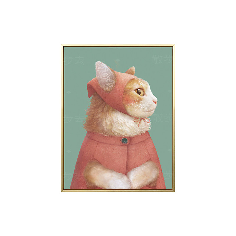 猫咪闺房简约韩国ins装饰画可爱