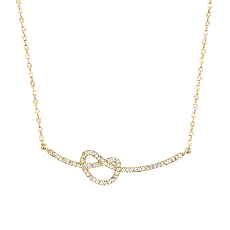 【自营】HEFANG Jewelry/何方珠宝爱心碱水结项链 优雅趣味送女友