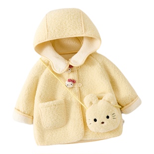 女童外套洋气小公主韩版2025新款儿童摇粒绒女宝宝巨好看加厚冬装