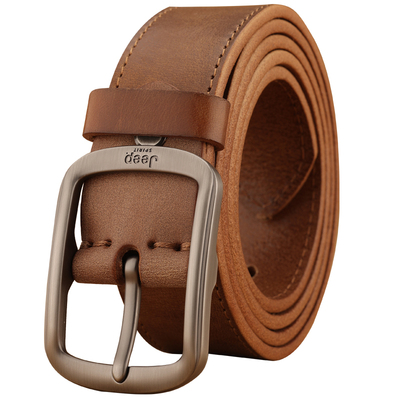 JEEPSPIRIT男头层牛皮休闲皮带