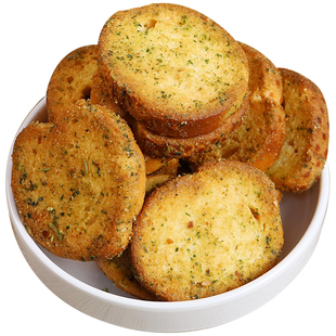 早餐代餐零食蒜香法棍切片烤面包片面包干烤馍片非油炸食品非膨化