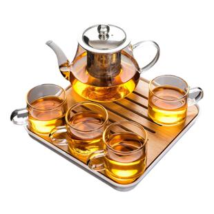 茶壶泡茶玻璃茶具套装家用功夫茶具过滤不锈钢泡花茶壶茶杯泡茶壶