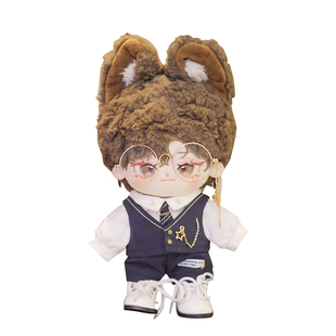 海蓝星辰蓝本反色棉花娃娃娃衣20cm制服金边眼镜西装小狗优雅帅气