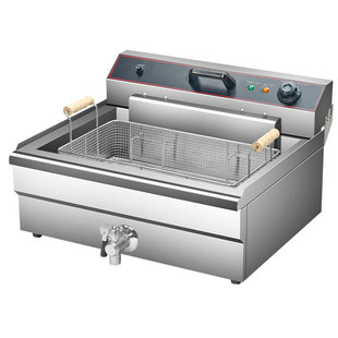 电炸炉商用大容量油炸锅定时炸炉炸薯条炸鸡炸油条单缸双缸油炸机