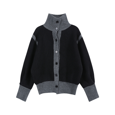 韩系慵懒风休闲撞色针织毛衣