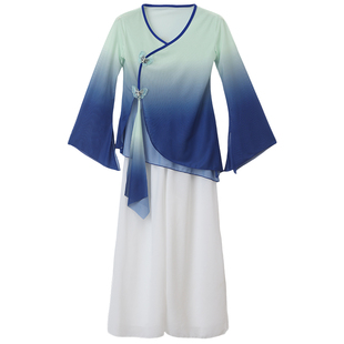 儿童古典舞蹈演出服纱衣女飘逸舞蹈班练功服中国风舞蹈练功服身韵