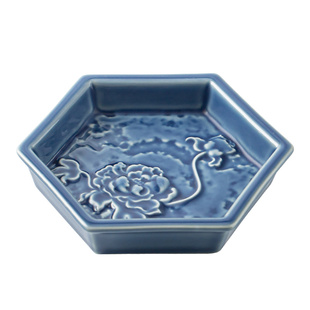 陶瓷小号茶点盘中式复古精致点心盘家用客厅零食盘果碟茶歇盘菜碟