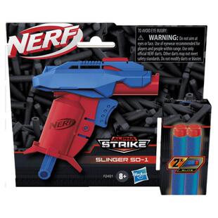 孩之宝NERF热火阿尔法 jolt 软弹发射器 蓝色儿童玩具枪