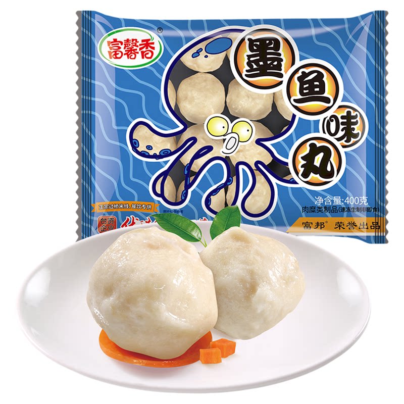 富邦食品富馨香墨鱼丸400g花枝丸