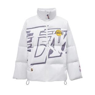 jq区绫致杰克琼斯冬NBA联名湖人队休闲百搭立领保暖羽绒服外套
