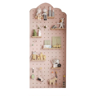 实木飘窗洞洞板置物架配件穿衣镜定制造型墙墙面挂衣架装饰展示架