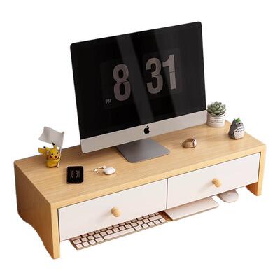 台式电脑增高架显示器实木托架屏幕支架收纳架办公室桌面置物架子