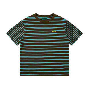 江南先生NewJNXS 野生无限280g条纹短袖T恤男女宽松情侣半袖tee夏