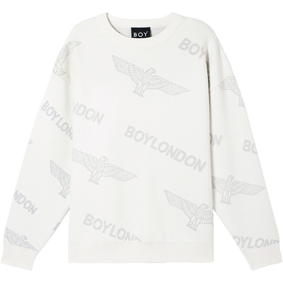 boylondon23满印提花套头针织衫
