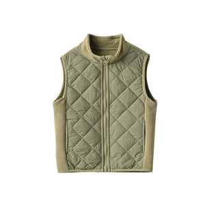 儿童拼接丝绵马甲男女童奥粒绒坎肩 中大童立领马夹秋冬款童装