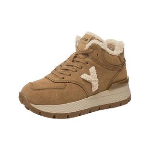 意尔康棉鞋女款2025新款冬季加绒加厚保暖高帮雪地靴运动老爹女鞋