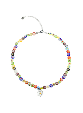 AWE左航同款小雏菊项链琉璃串珠