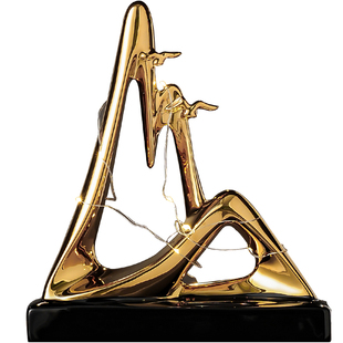 现代简约金山银山摆件轻奢高档客厅酒柜电视柜餐边柜高级感装饰品