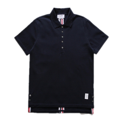 夏季tb翻领短袖休闲修身t恤情侣