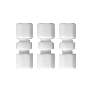 PTFE直通终端接头聚四氟乙烯卡套直通铁氟龙管1/8 1/4 6 8 10mm