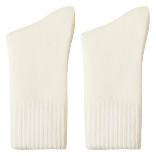 美利奴羊毛袜子女款加绒加厚秋冬季保暖中筒2025新款睡眠冬天长袜