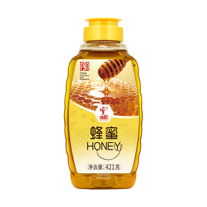 宝生园中华老字号百花蜂蜜便携挤压瓶口纯正天然正品官方旗舰店