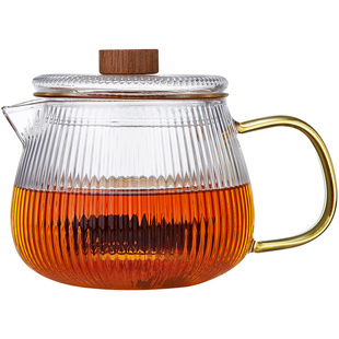 玻璃泡茶壶茶水分离电陶炉煮茶器加厚花茶壶耐高温家用红茶具套装