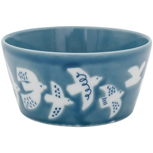 日本制MINORU北欧飞鸟飞燕平底饭碗沙拉酸奶麦片水果甜品汤碗小钵