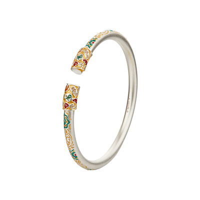 顺庆银楼S9999彩花吉开口手镯