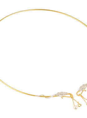 非遗錾刻祥云珍珠银鎏金项圈璎珞