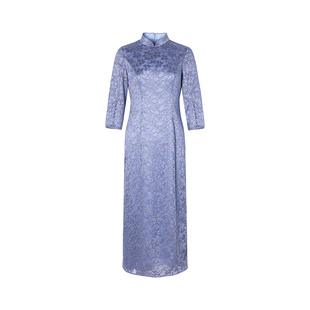 黛玛诗典雅高贵新中式旗袍2026春季新款正式场合礼服蕾丝连衣裙女