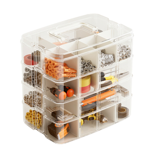 多层五金工具箱零件杂物家用透明收纳盒多功能整理盒大容量收纳箱