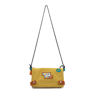 若素良品单肩斜挎多功能手机证件卡杂物零钱便携折叠收纳包双面背