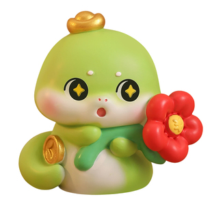 禁止焦虑小青蛇工位情绪稳定小摆件办公桌面治愈装饰品生日礼物女