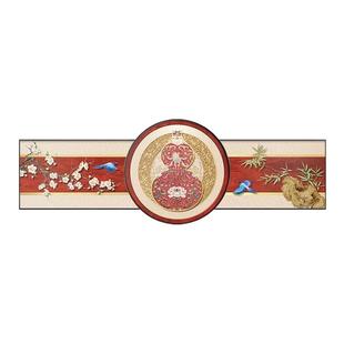 喜上枝头新中式客厅装饰画大气葫芦沙发背景墙挂画喜庆九鱼图壁画