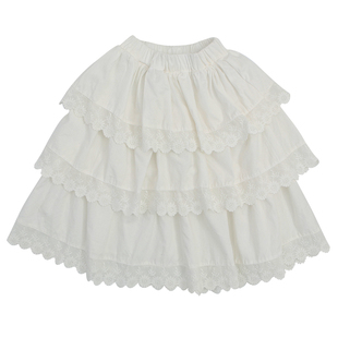 女童半身裙洋气公主裙子纯棉儿童装夏季2025新款春秋宝宝蛋糕长裙