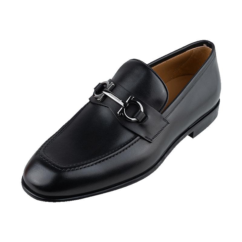 FERRAGAMO扣环乐福鞋男士