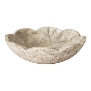 梵其进口轻奢高级感大理石果盘摆件中古风客厅餐桌面水果盘收纳盆