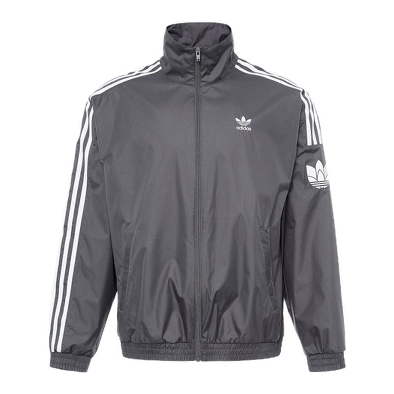 情侣款经典运动立领夹克外套男女adidas阿迪达斯三叶草ji7533