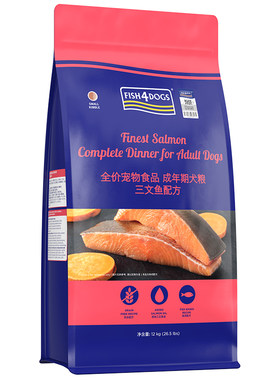 Fish4Dogs三文鱼配方中大型犬粮