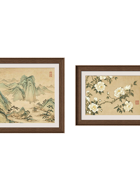 荷花卧室床头挂画寓意好