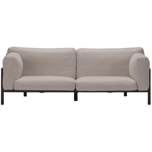 梵几|棉花糖床沙发 客厅实木布艺多人沙发藤编棉麻沙发床简约日式